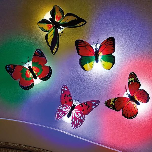 Butterfly Night Lamp Colour-Full Home Decoration Color Changing Led